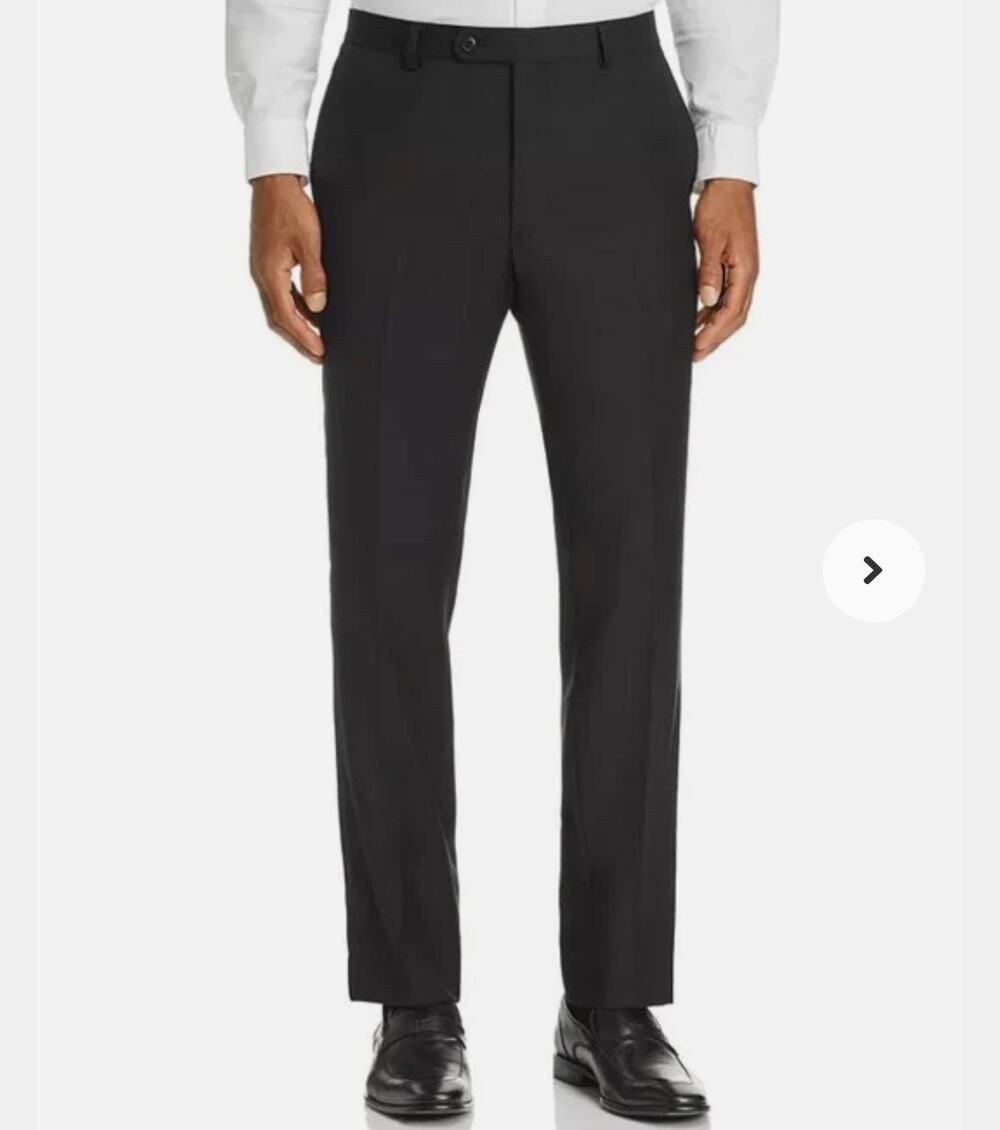 NWT: John Varvatos USA Bedford ST-T Black Wool Dress Pants Size 36
